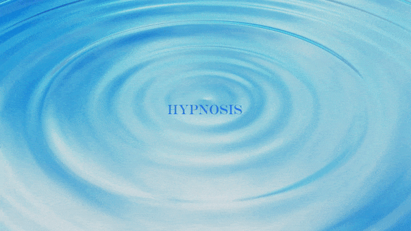 video of swirling clear blue water with the words Hypnosis, Biofeedback and Reiki coming out from the center of the water and zooming into the words