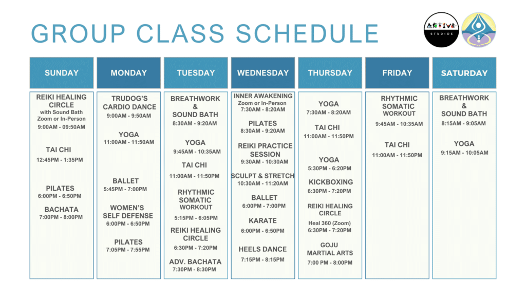 Weekly Group Classes at Active Studios
